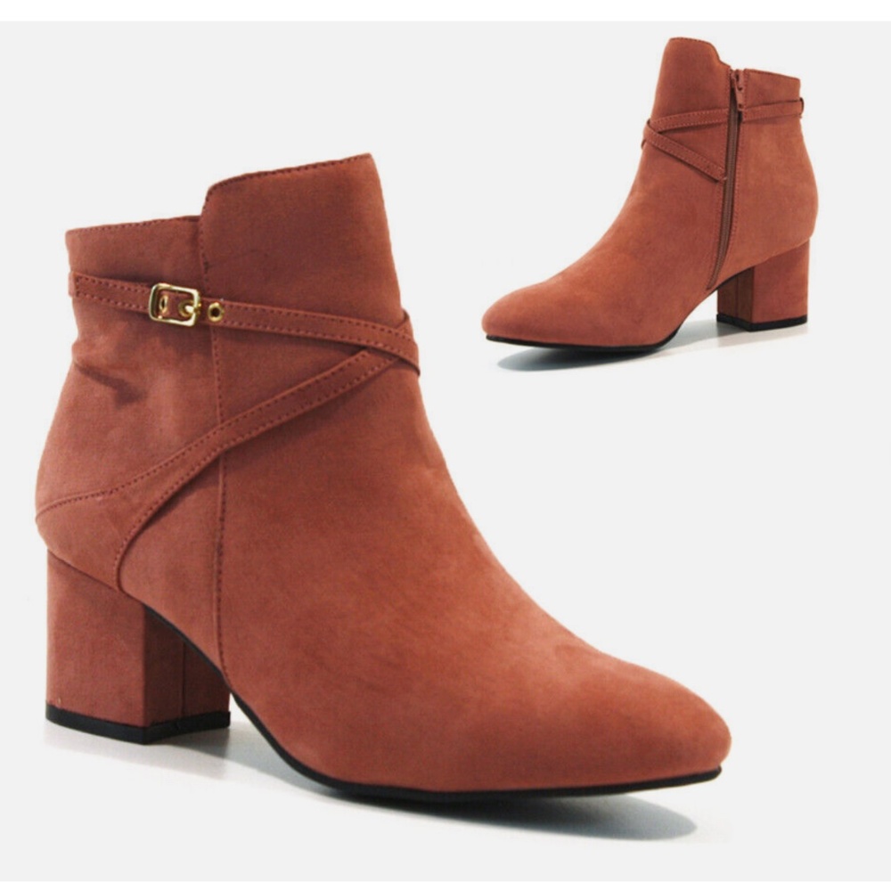 LADIES JD WILLIAMS~BLOCK HEEL SMART CHELSEA~Size 6~NEW Dusty Pink